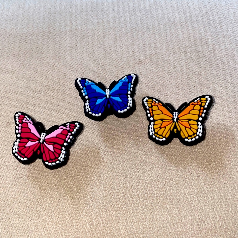 Butterfly croc shoe charms